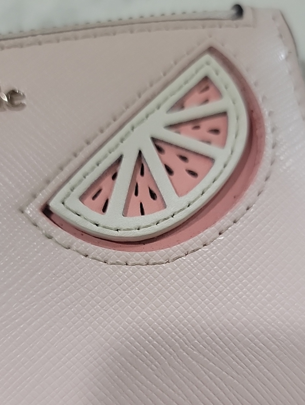 kate spade Tini Slim Bifold pale pink With Embellished Grapefruit Slices wallet - Picture 6 of 16